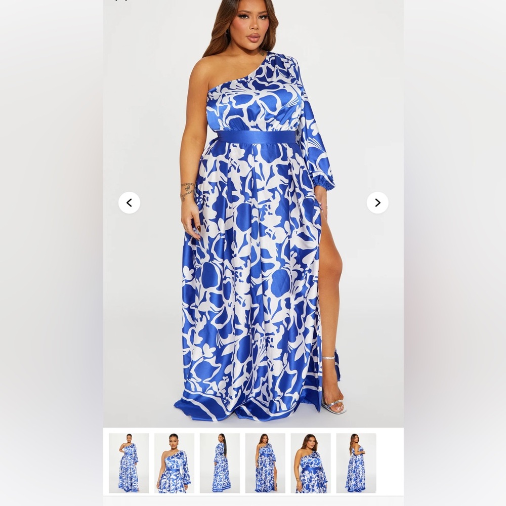 NWT Fashion Nova “Vacation Destination Stain Maxi Dress”